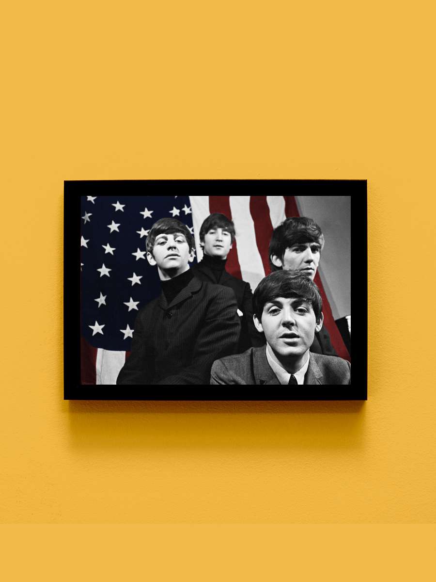 The Beatles Müzik Poster Tablo Siyah Çerçeveli Yüksek Kalite Müzik Duvar Tablo