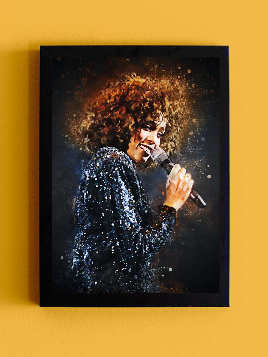 Whitney Music Müzik Poster Tablo Siyah Çerçeveli Yüksek Kalite Müzik Duvar Tablo