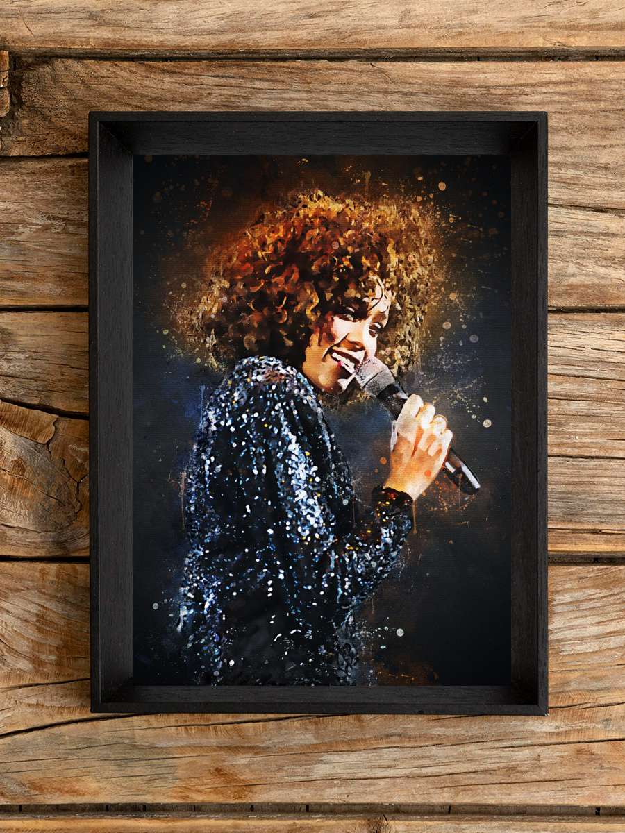 Whitney Music Müzik Poster Tablo Siyah Çerçeveli Yüksek Kalite Müzik Duvar Tablo