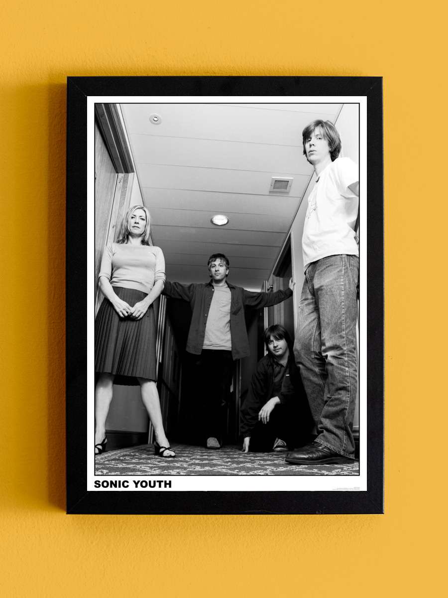 Sonic Youth - Amsterdam Müzik Poster Tablo Siyah Çerçeveli Yüksek Kalite Müzik Duvar Tablo