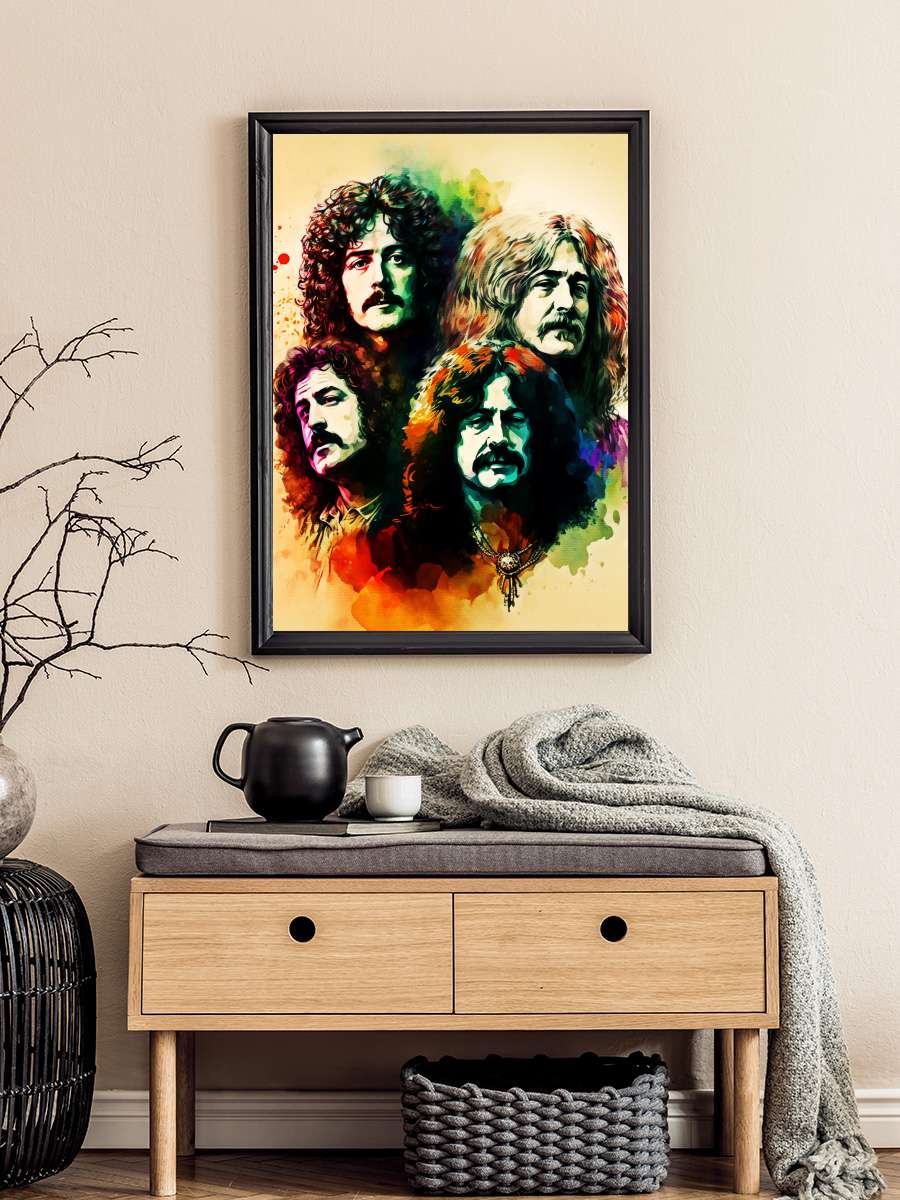 Painting Led Müzik Poster Tablo Siyah Çerçeveli Yüksek Kalite Müzik Duvar Tablo