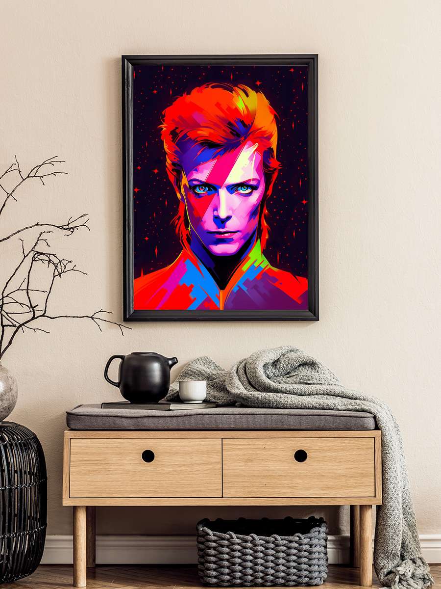 david B portrait poa art Müzik Poster Tablo Siyah Çerçeveli Yüksek Kalite Müzik Duvar Tablo