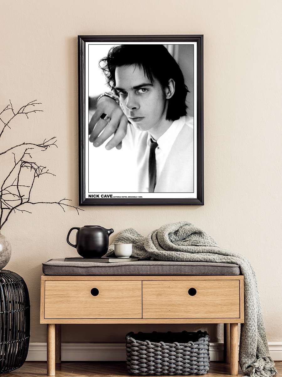 Nick Cave - Astoria Hotel, Brussels Müzik Poster Tablo Siyah Çerçeveli Yüksek Kalite Müzik Duvar Tablo