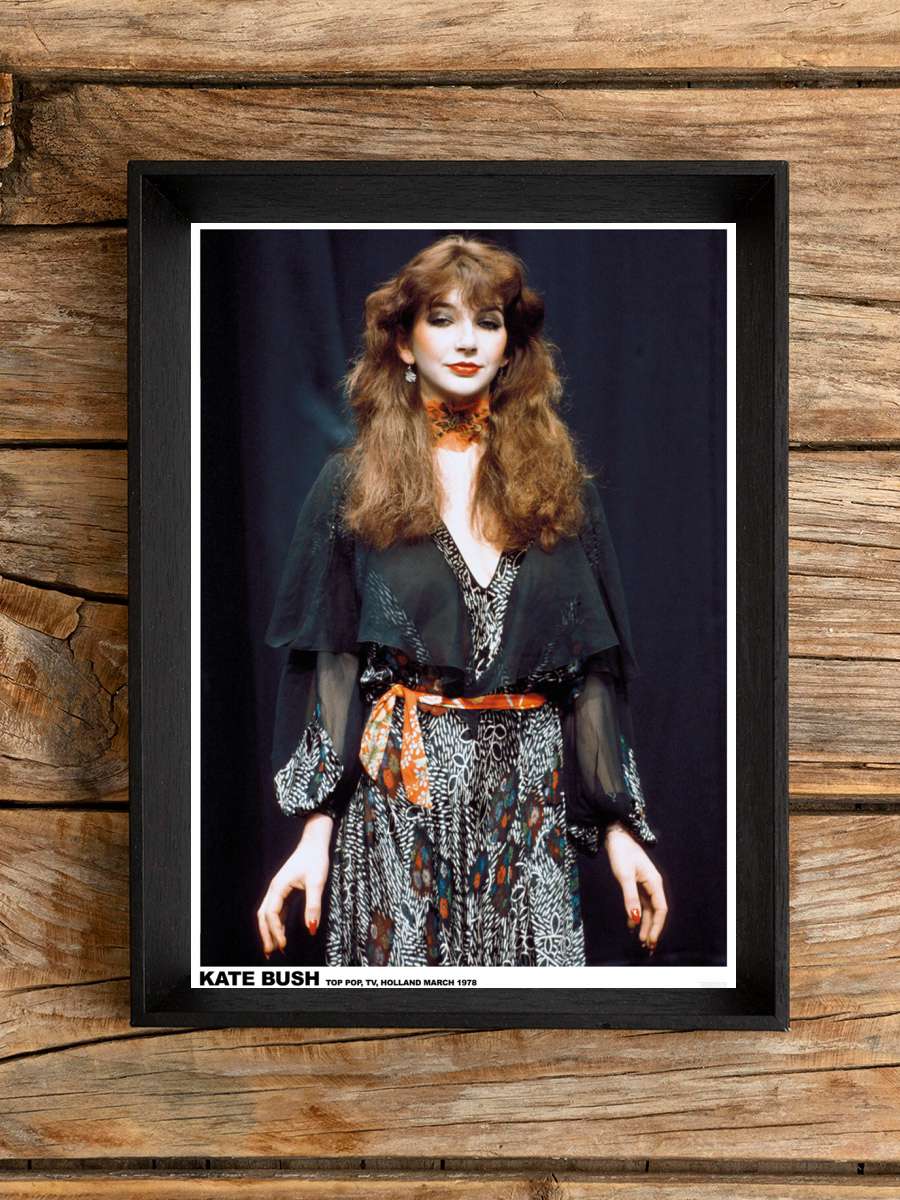 Kate Bush - Top Pop 1978 Müzik Poster Tablo Siyah Çerçeveli Yüksek Kalite Müzik Duvar Tablo