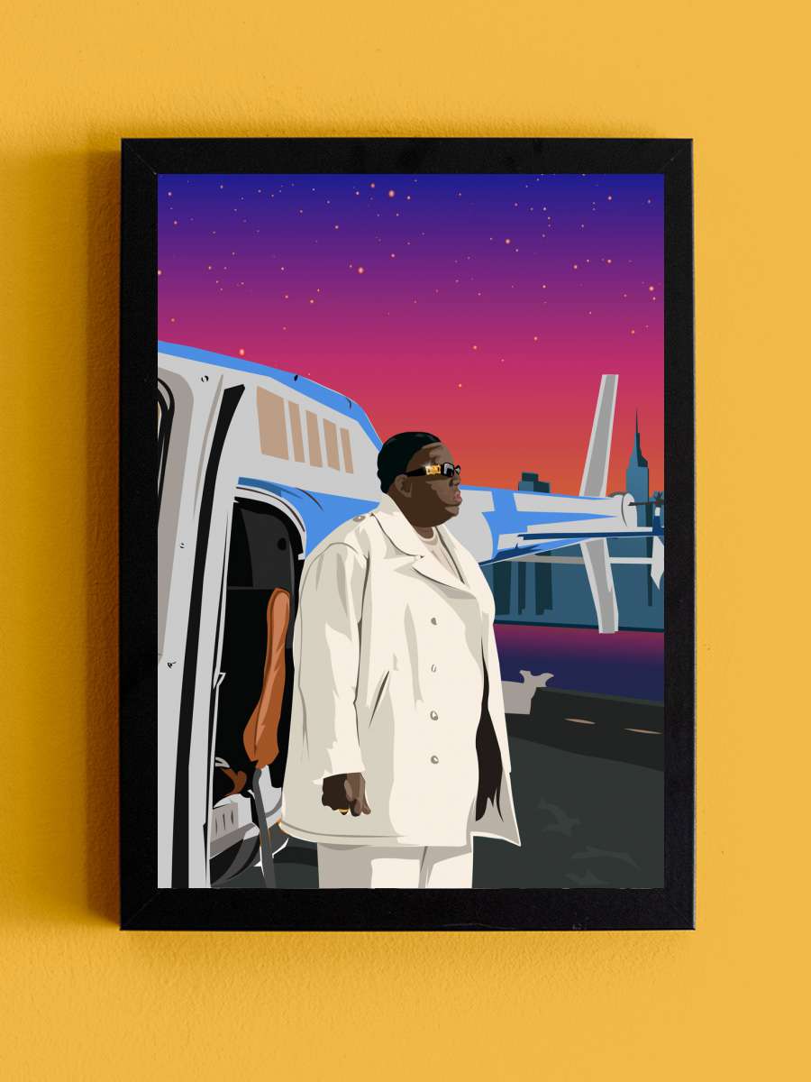 biggie smalls Müzik Poster Tablo Siyah Çerçeveli Yüksek Kalite Müzik Duvar Tablo