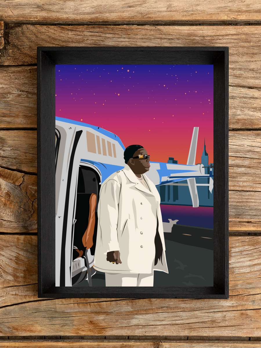 biggie smalls Müzik Poster Tablo Siyah Çerçeveli Yüksek Kalite Müzik Duvar Tablo