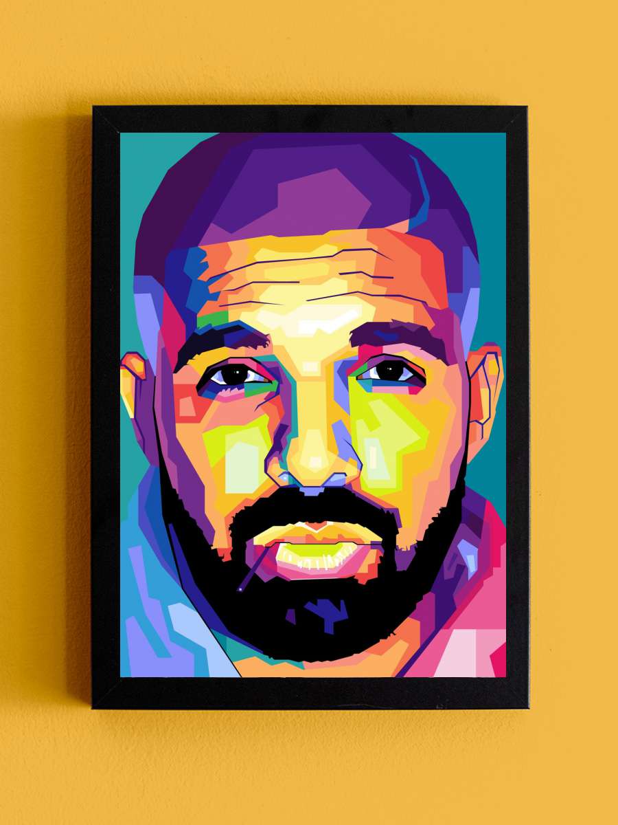 rapper america pop art Müzik Poster Tablo Siyah Çerçeveli Yüksek Kalite Müzik Duvar Tablo