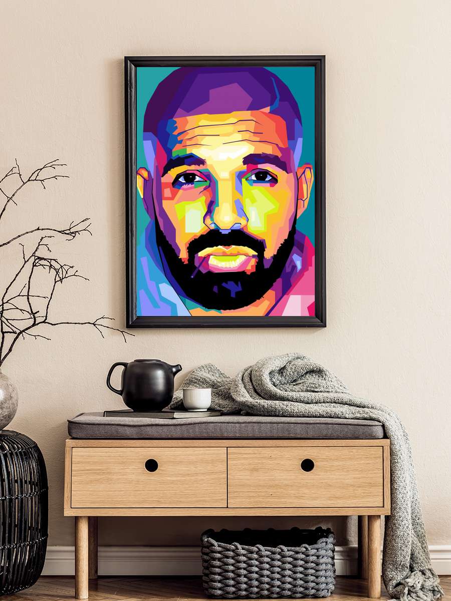 rapper america pop art Müzik Poster Tablo Siyah Çerçeveli Yüksek Kalite Müzik Duvar Tablo