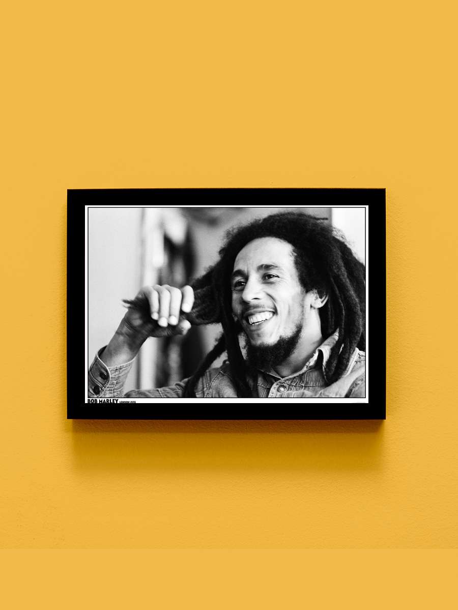 Bob Marley - London 1978 Müzik Poster Tablo Siyah Çerçeveli Yüksek Kalite Müzik Duvar Tablo