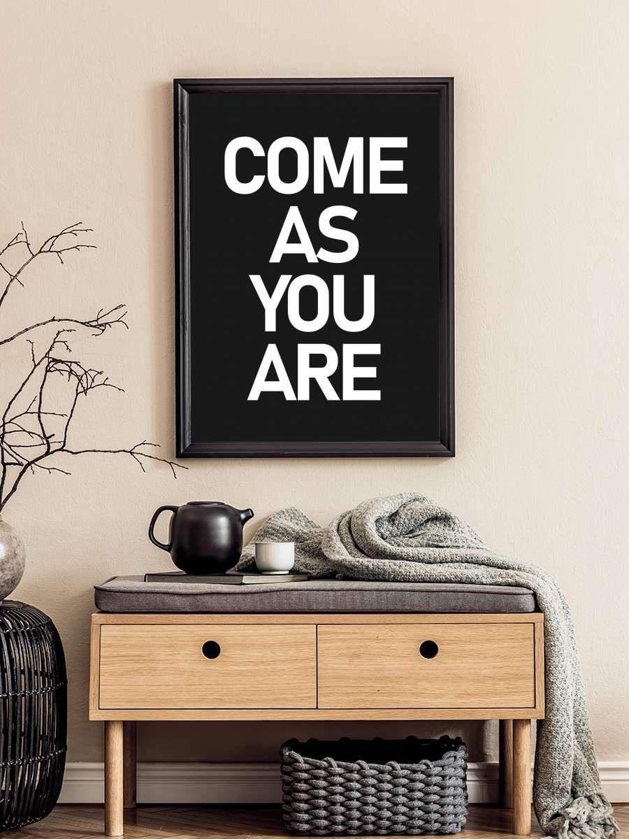 Come as you are Müzik Poster Tablo Siyah Çerçeveli Yüksek Kalite Müzik Duvar Tablo