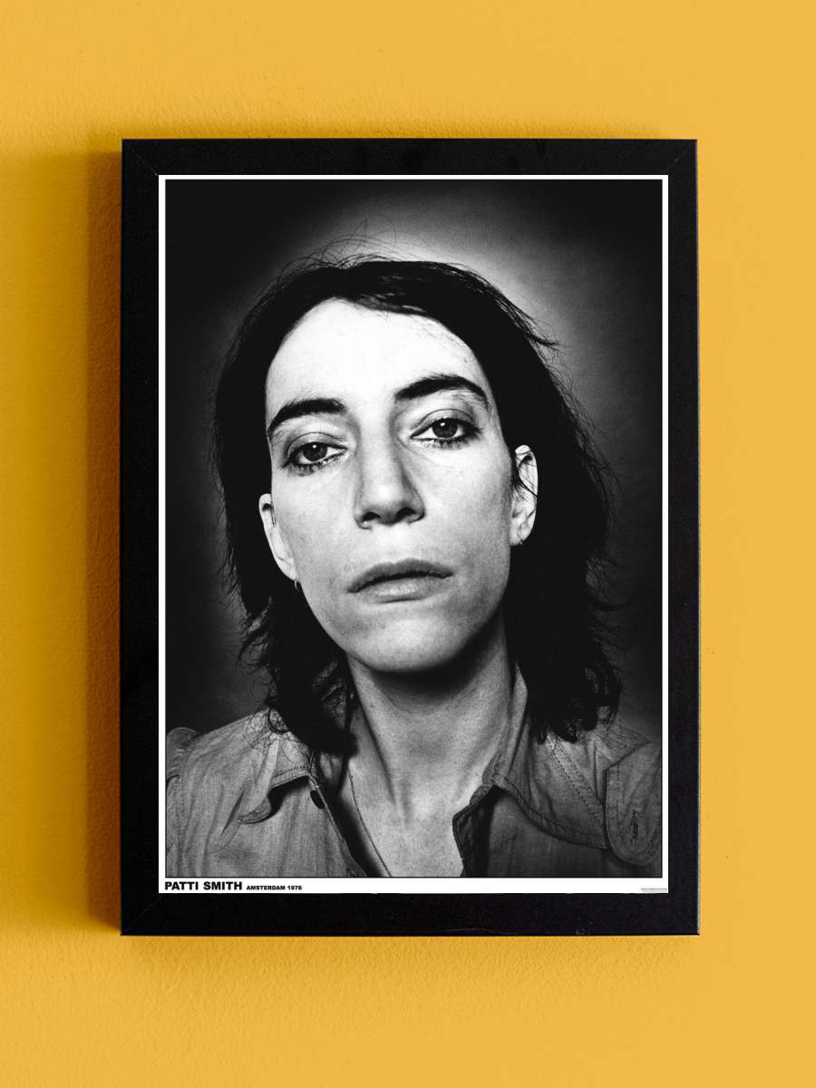 Patti Smith - Close Up Face Müzik Poster Tablo Siyah Çerçeveli Yüksek Kalite Müzik Duvar Tablo