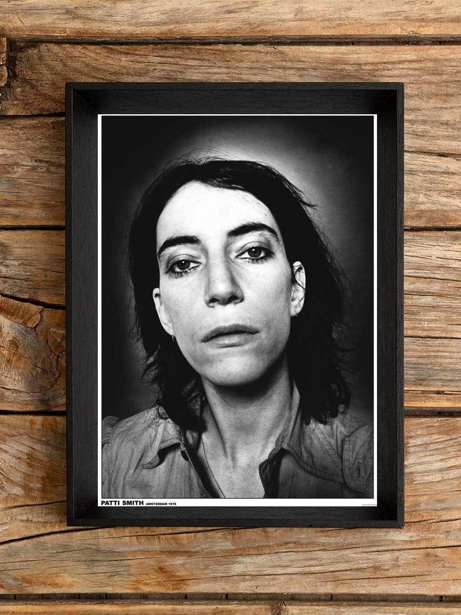 Patti Smith - Close Up Face Müzik Poster Tablo Siyah Çerçeveli Yüksek Kalite Müzik Duvar Tablo