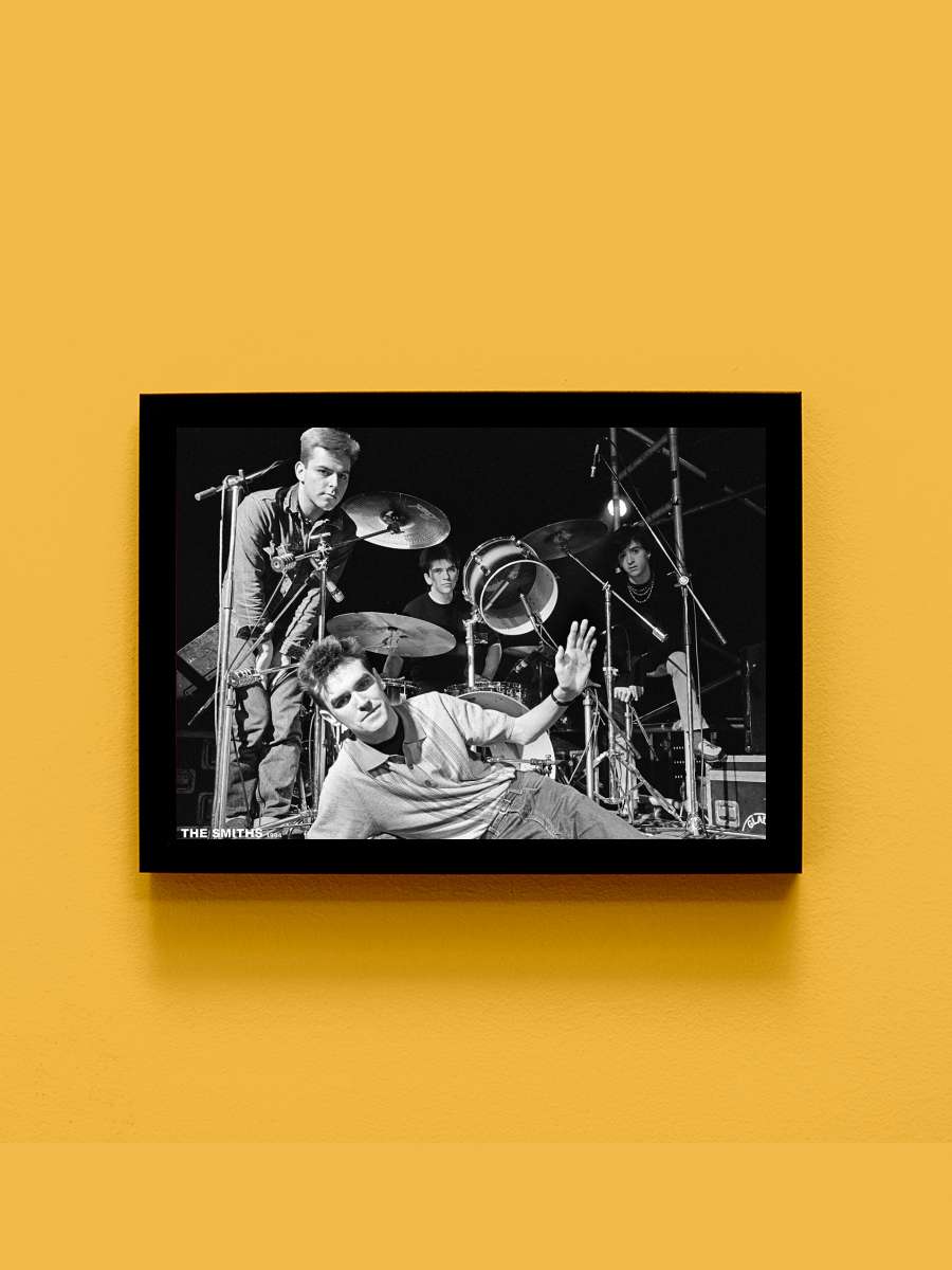 The Smiths - Electric Ballroom 1984 (drums) Müzik Poster Tablo Siyah Çerçeveli Yüksek Kalite Müzik Duvar Tablo