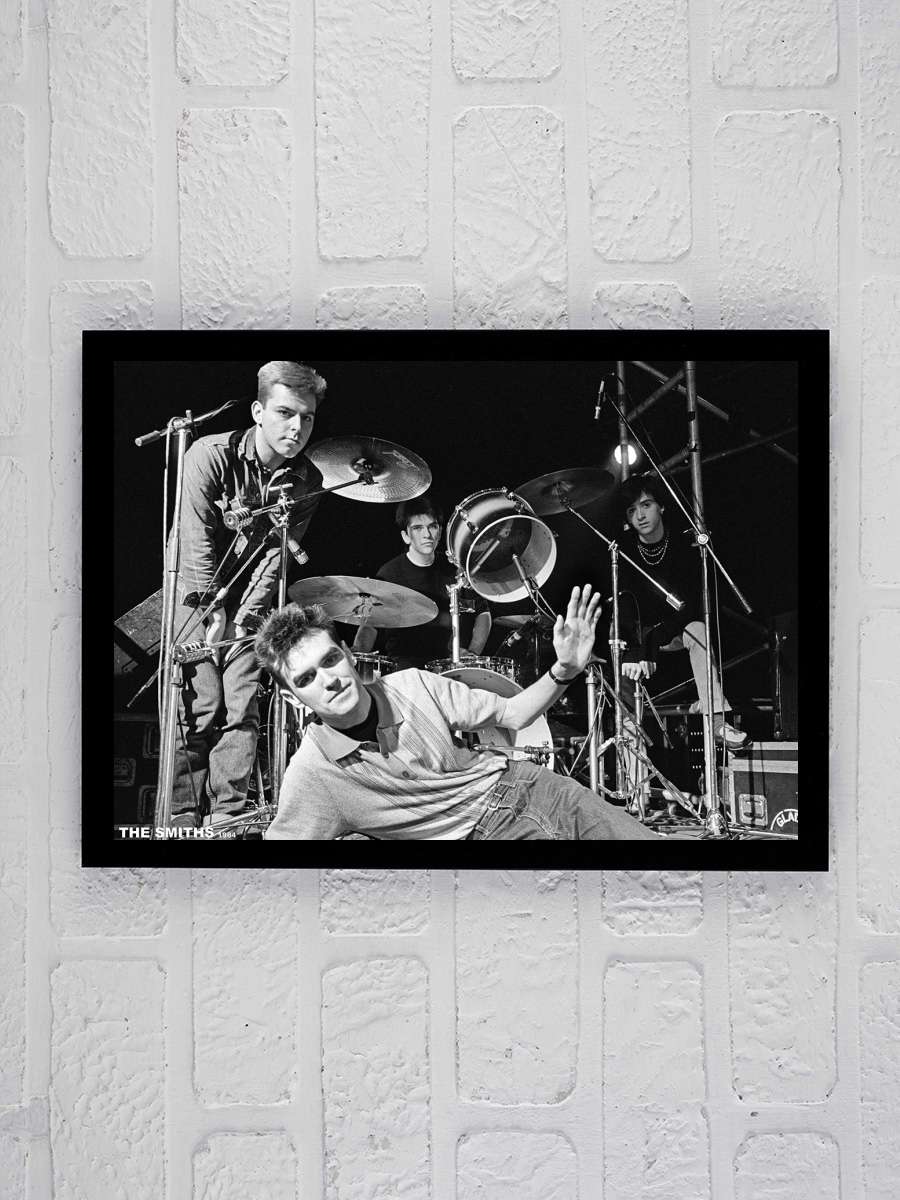 The Smiths - Electric Ballroom 1984 (drums) Müzik Poster Tablo Siyah Çerçeveli Yüksek Kalite Müzik Duvar Tablo