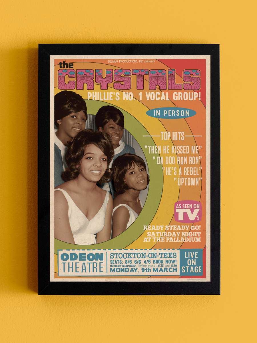 The Crystals Müzik Poster Tablo Siyah Çerçeveli Yüksek Kalite Müzik Duvar Tablo