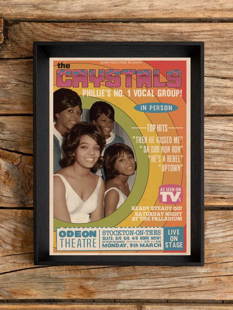 The Crystals Müzik Poster Tablo Siyah Çerçeveli Yüksek Kalite Müzik Duvar Tablo