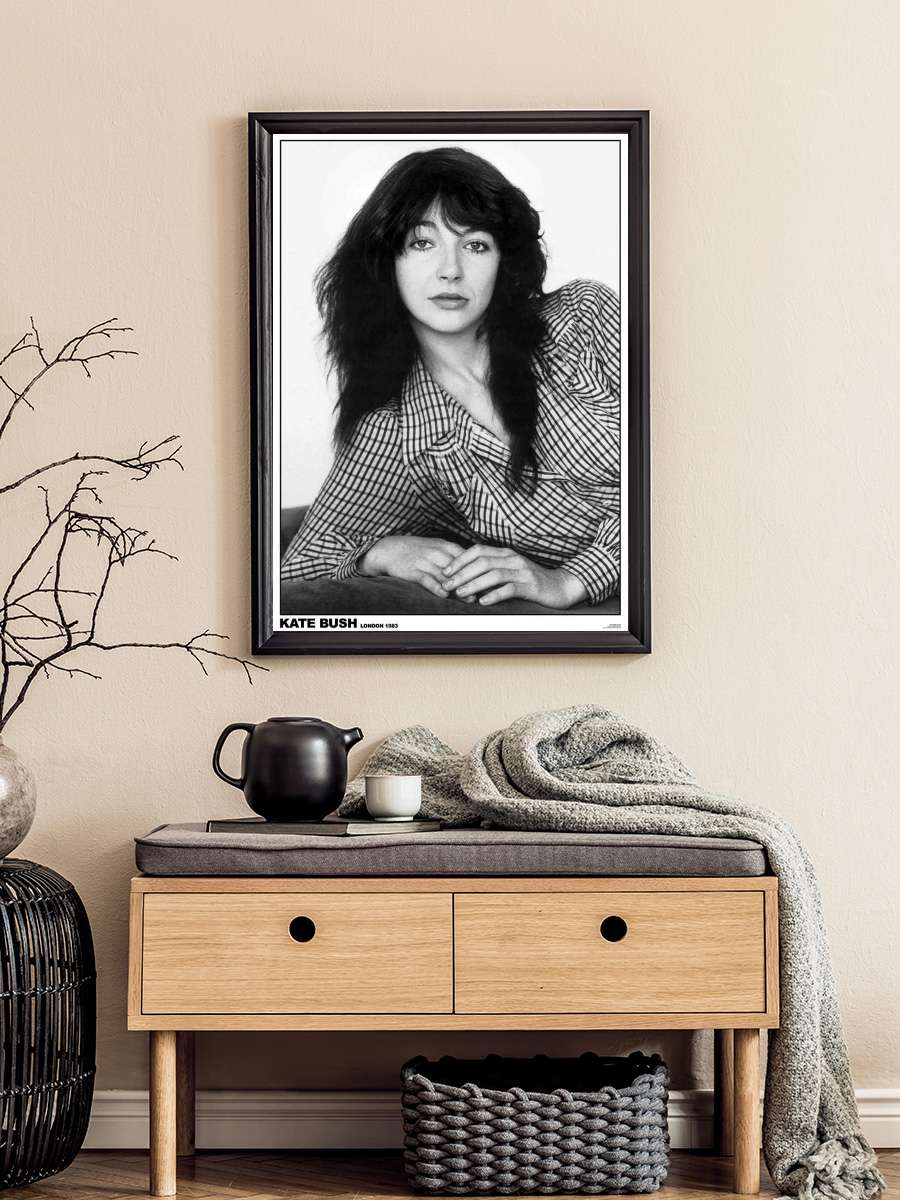 Kate Bush - London 1983 Müzik Poster Tablo Siyah Çerçeveli Yüksek Kalite Müzik Duvar Tablo