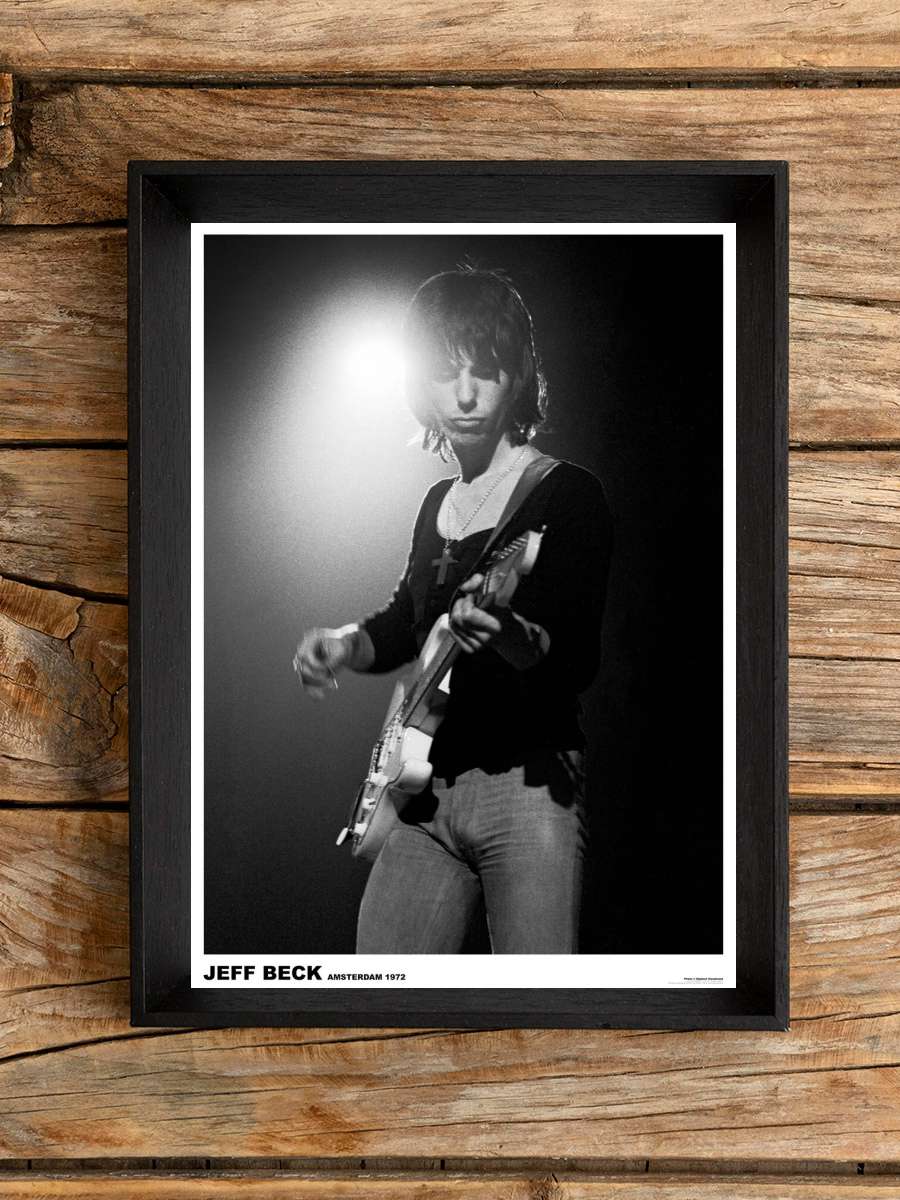 Jeff Beck - Rotterdam 1972 Müzik Poster Tablo Siyah Çerçeveli Yüksek Kalite Müzik Duvar Tablo