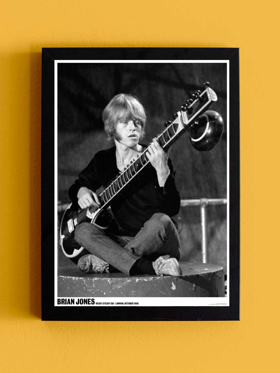 Rolling Stones / Brian Jones - Ready Steady Go /… Müzik Poster Tablo Siyah Çerçeveli Yüksek Kalite Müzik Duvar Tablo