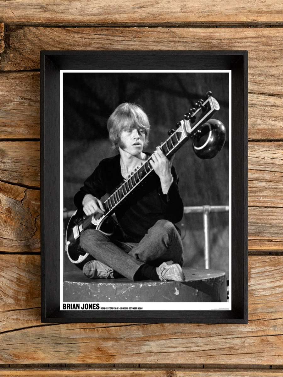 Rolling Stones / Brian Jones - Ready Steady Go /… Müzik Poster Tablo Siyah Çerçeveli Yüksek Kalite Müzik Duvar Tablo