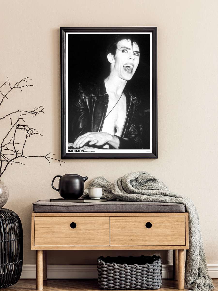 Peter Murphy of Bauhaus Müzik Poster Tablo Siyah Çerçeveli Yüksek Kalite Müzik Duvar Tablo