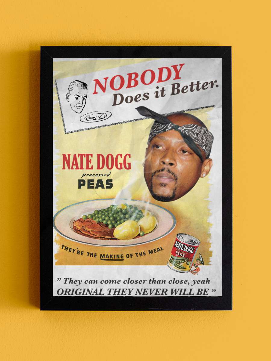 Nate Dogg Müzik Poster Tablo Siyah Çerçeveli Yüksek Kalite Müzik Duvar Tablo