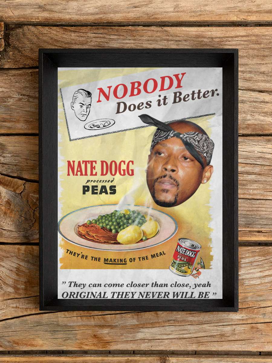 Nate Dogg Müzik Poster Tablo Siyah Çerçeveli Yüksek Kalite Müzik Duvar Tablo