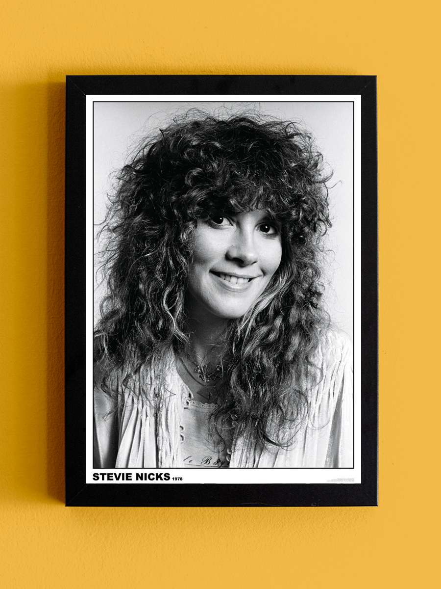 Stevie Nicks - 1978 Müzik Poster Tablo Siyah Çerçeveli Yüksek Kalite Müzik Duvar Tablo