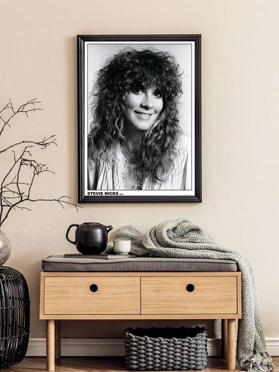 Stevie Nicks - 1978 Müzik Poster Tablo Siyah Çerçeveli Yüksek Kalite Müzik Duvar Tablo