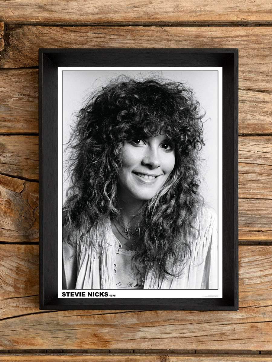 Stevie Nicks - 1978 Müzik Poster Tablo Siyah Çerçeveli Yüksek Kalite Müzik Duvar Tablo