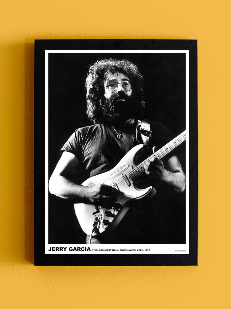 Grateful Dead / Jerry Garcia - Guitar 1970 Müzik Poster Tablo Siyah Çerçeveli Yüksek Kalite Müzik Duvar Tablo