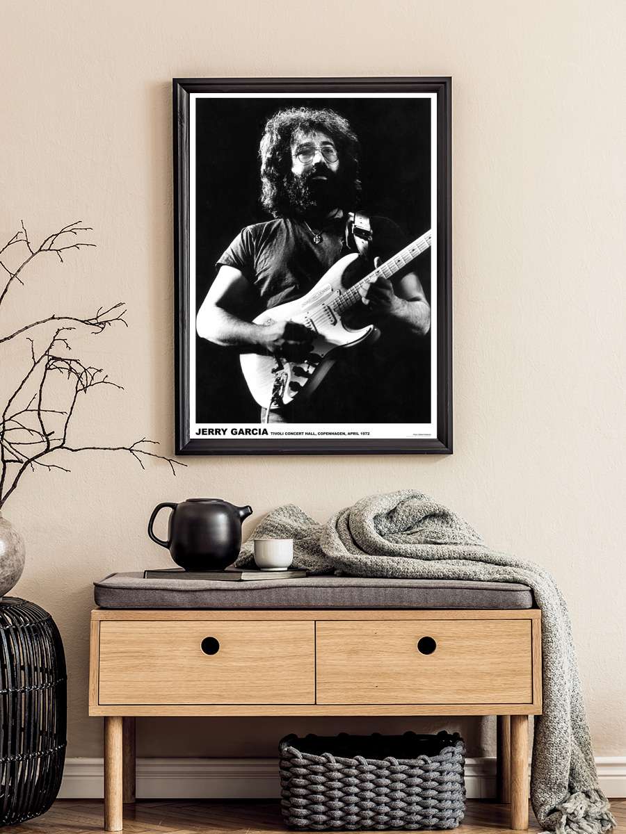 Grateful Dead / Jerry Garcia - Guitar 1970 Müzik Poster Tablo Siyah Çerçeveli Yüksek Kalite Müzik Duvar Tablo