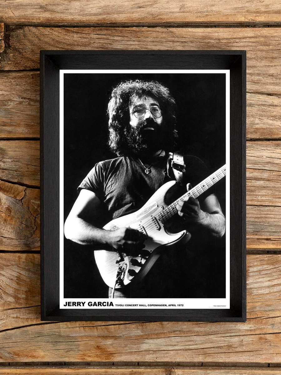 Grateful Dead / Jerry Garcia - Guitar 1970 Müzik Poster Tablo Siyah Çerçeveli Yüksek Kalite Müzik Duvar Tablo