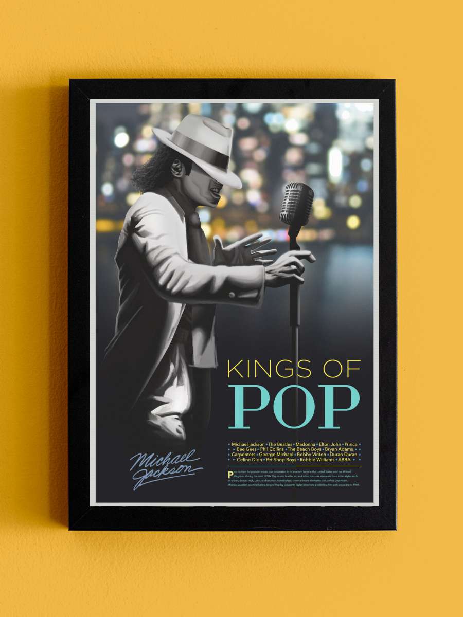 Legend Series-POP Music Müzik Poster Tablo Siyah Çerçeveli Yüksek Kalite Müzik Duvar Tablo