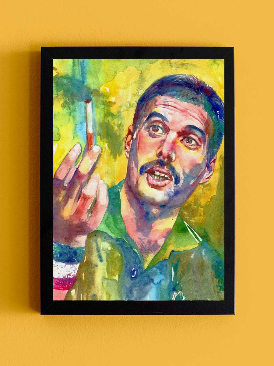 Painting Freddie.M Müzik Poster Tablo Siyah Çerçeveli Yüksek Kalite Müzik Duvar Tablo