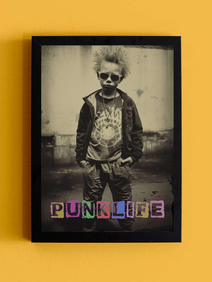 Punk Rock statement young life Müzik Poster Tablo Siyah Çerçeveli Yüksek Kalite Müzik Duvar Tablo