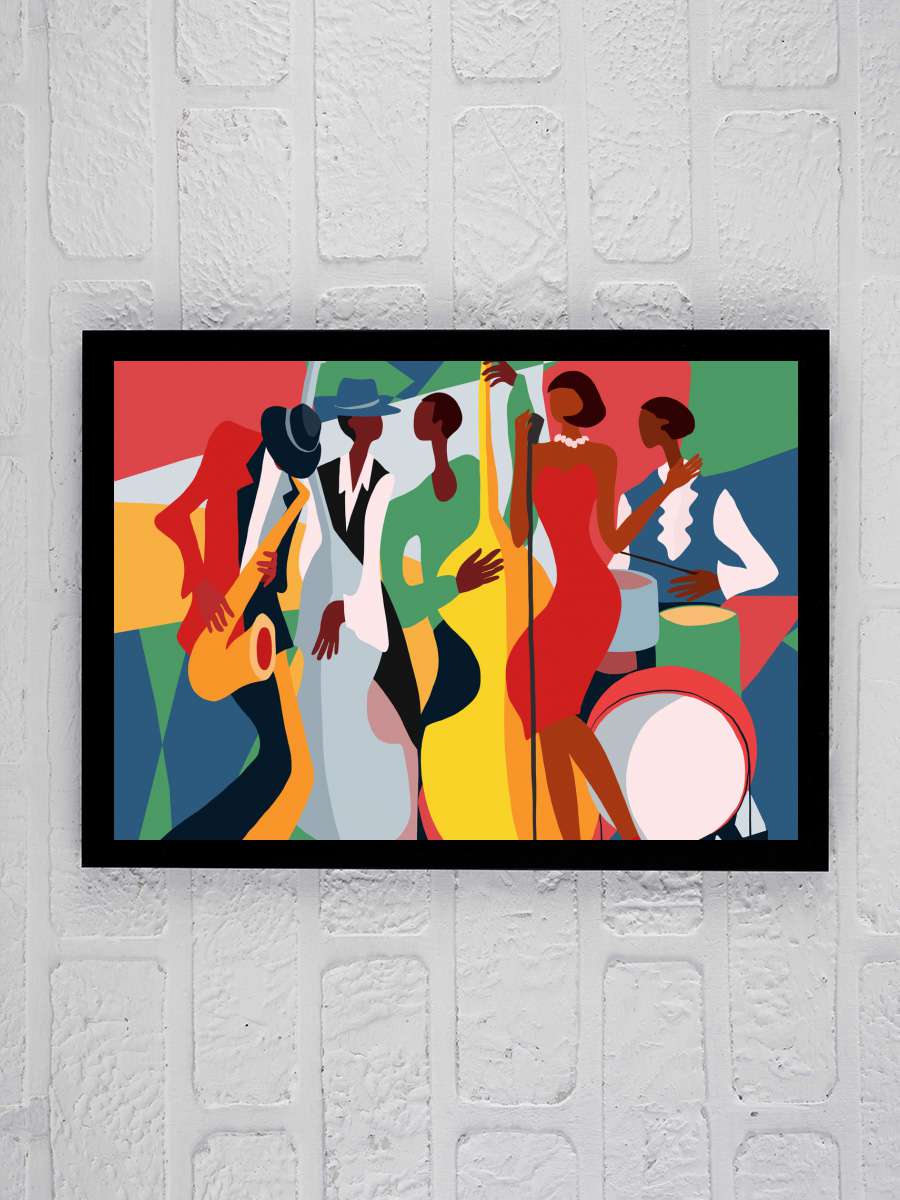 Jazz Müzik Poster Tablo Siyah Çerçeveli Yüksek Kalite Müzik Duvar Tablo