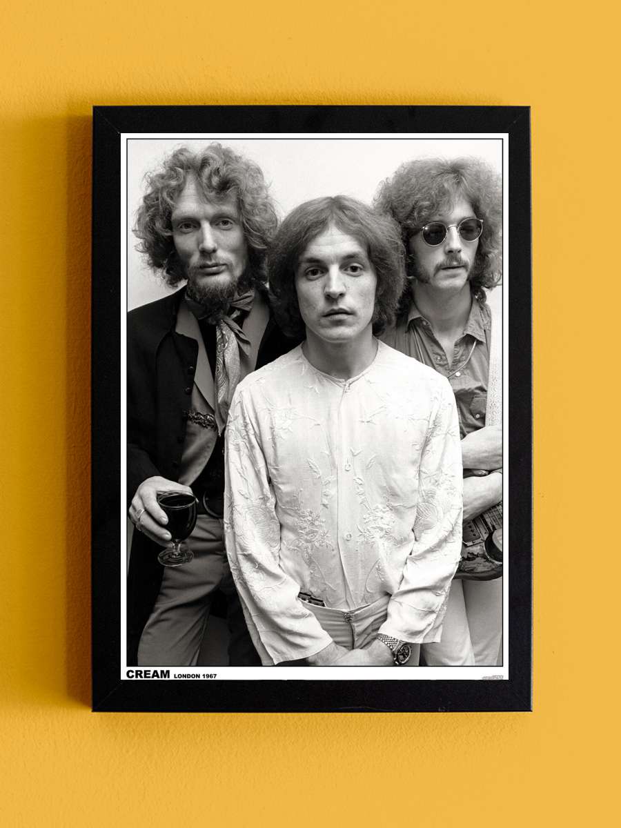 Cream - London 1967 Müzik Poster Tablo Siyah Çerçeveli Yüksek Kalite Müzik Duvar Tablo