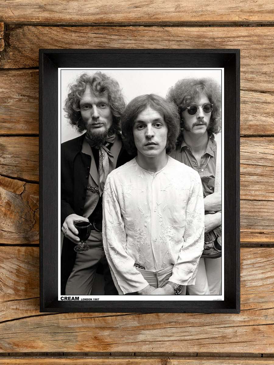 Cream - London 1967 Müzik Poster Tablo Siyah Çerçeveli Yüksek Kalite Müzik Duvar Tablo