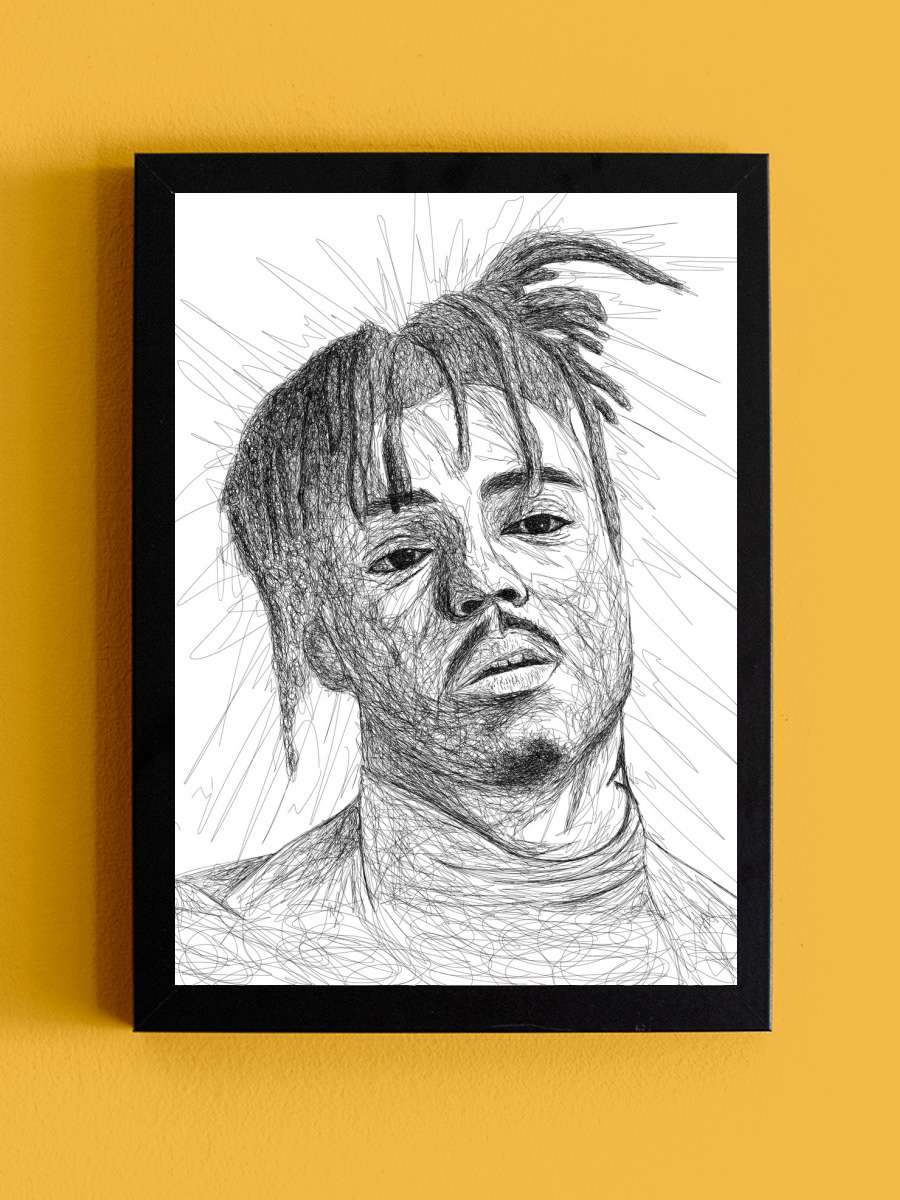 Juice wrld  Müzik Poster Tablo Siyah Çerçeveli Yüksek Kalite Müzik Duvar Tablo