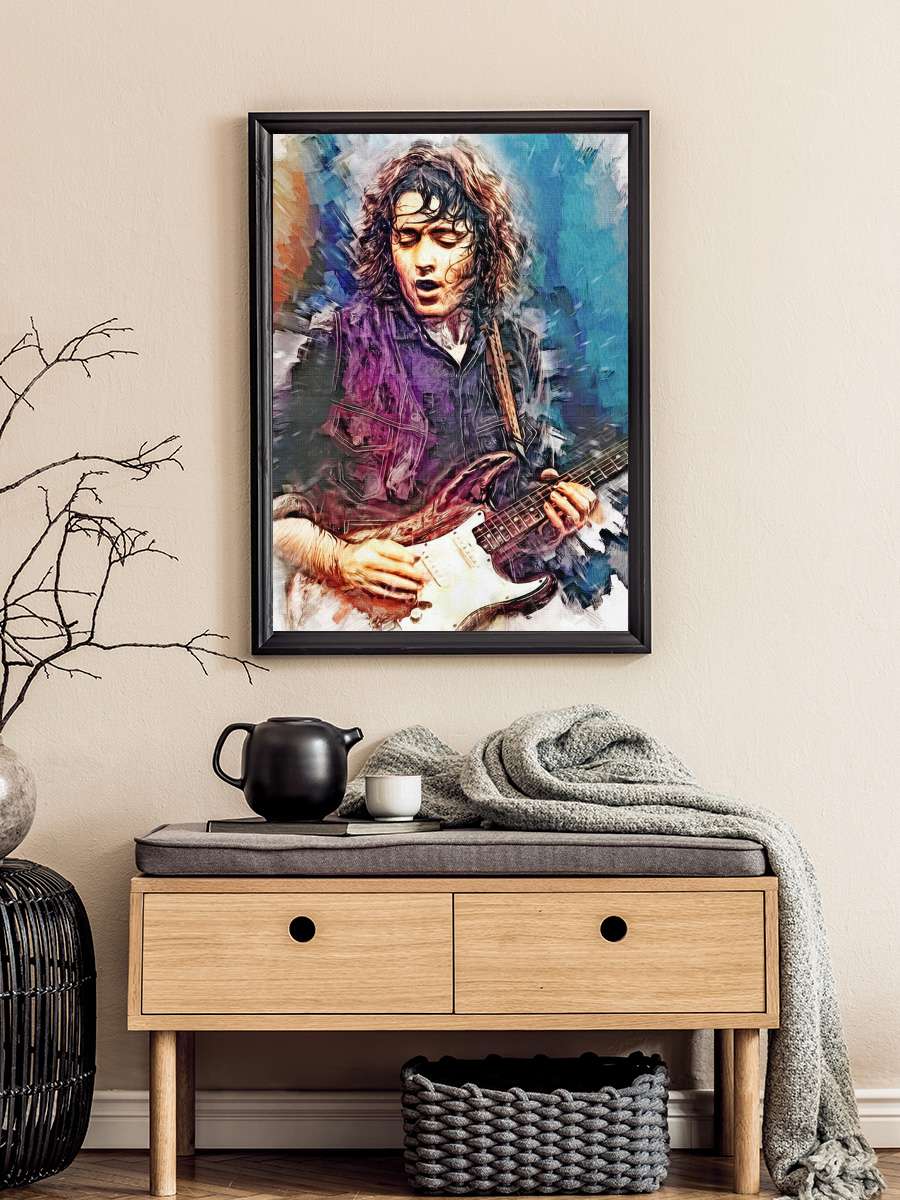 Guitar Virtuoso Müzik Poster Tablo Siyah Çerçeveli Yüksek Kalite Müzik Duvar Tablo