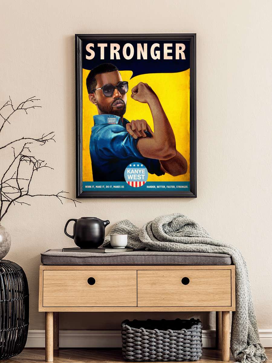 Stronger Müzik Poster Tablo Siyah Çerçeveli Yüksek Kalite Müzik Duvar Tablo