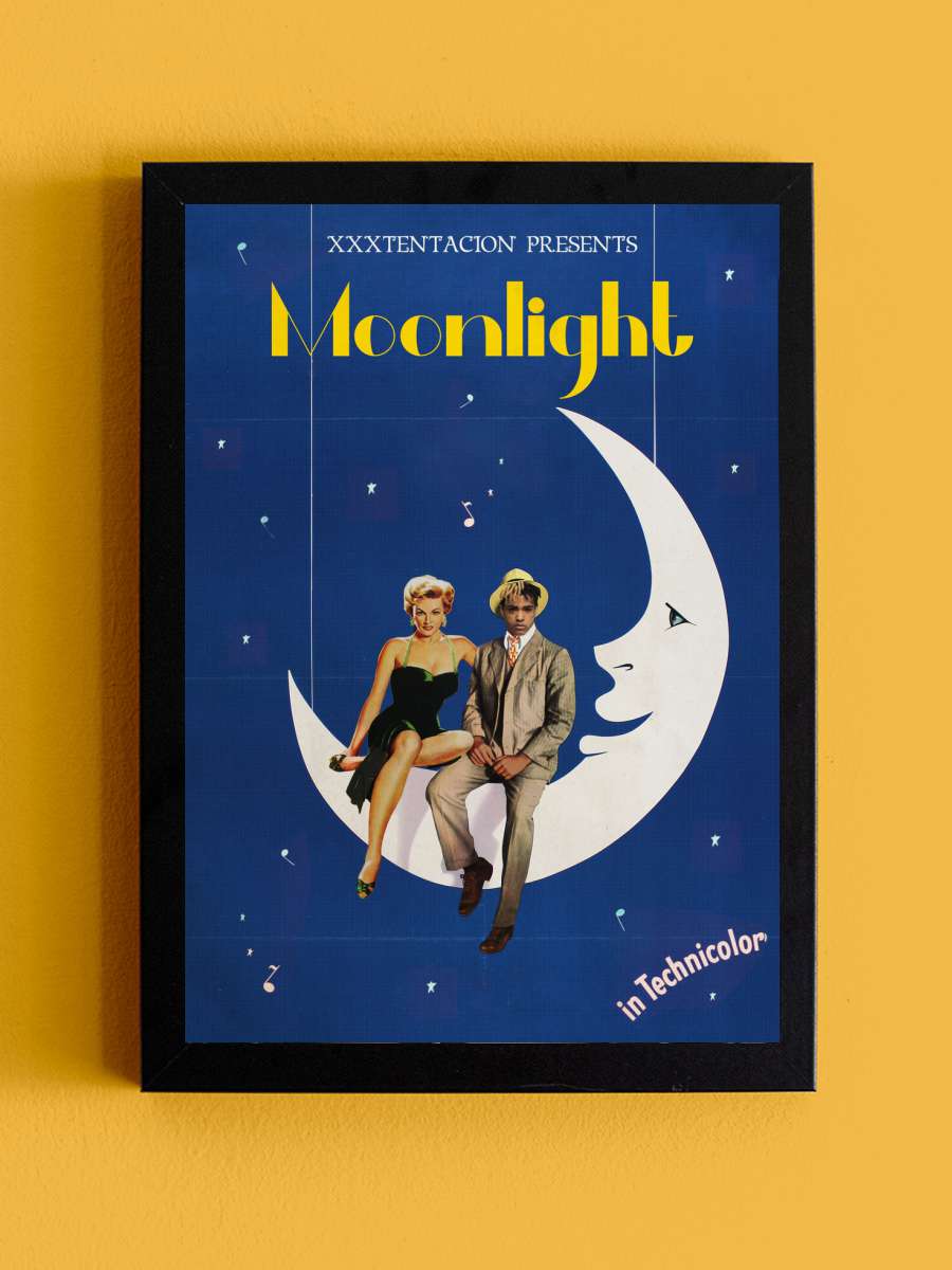 Moonlight Müzik Poster Tablo Siyah Çerçeveli Yüksek Kalite Müzik Duvar Tablo