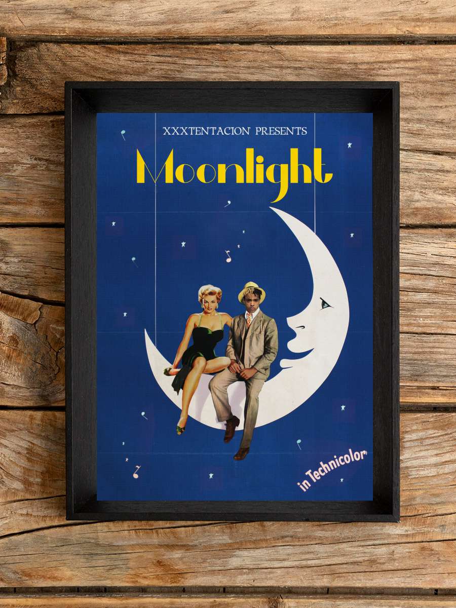 Moonlight Müzik Poster Tablo Siyah Çerçeveli Yüksek Kalite Müzik Duvar Tablo