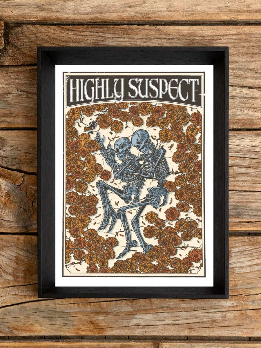 Highly Suspect Poster Müzik Poster Tablo Siyah Çerçeveli Yüksek Kalite Müzik Duvar Tablo