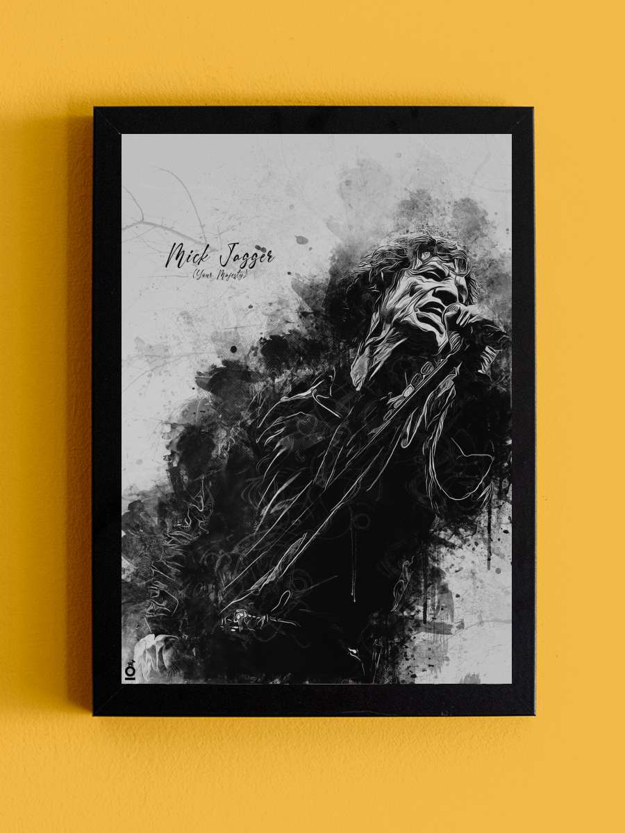 MICK Müzik Poster Tablo Siyah Çerçeveli Yüksek Kalite Müzik Duvar Tablo