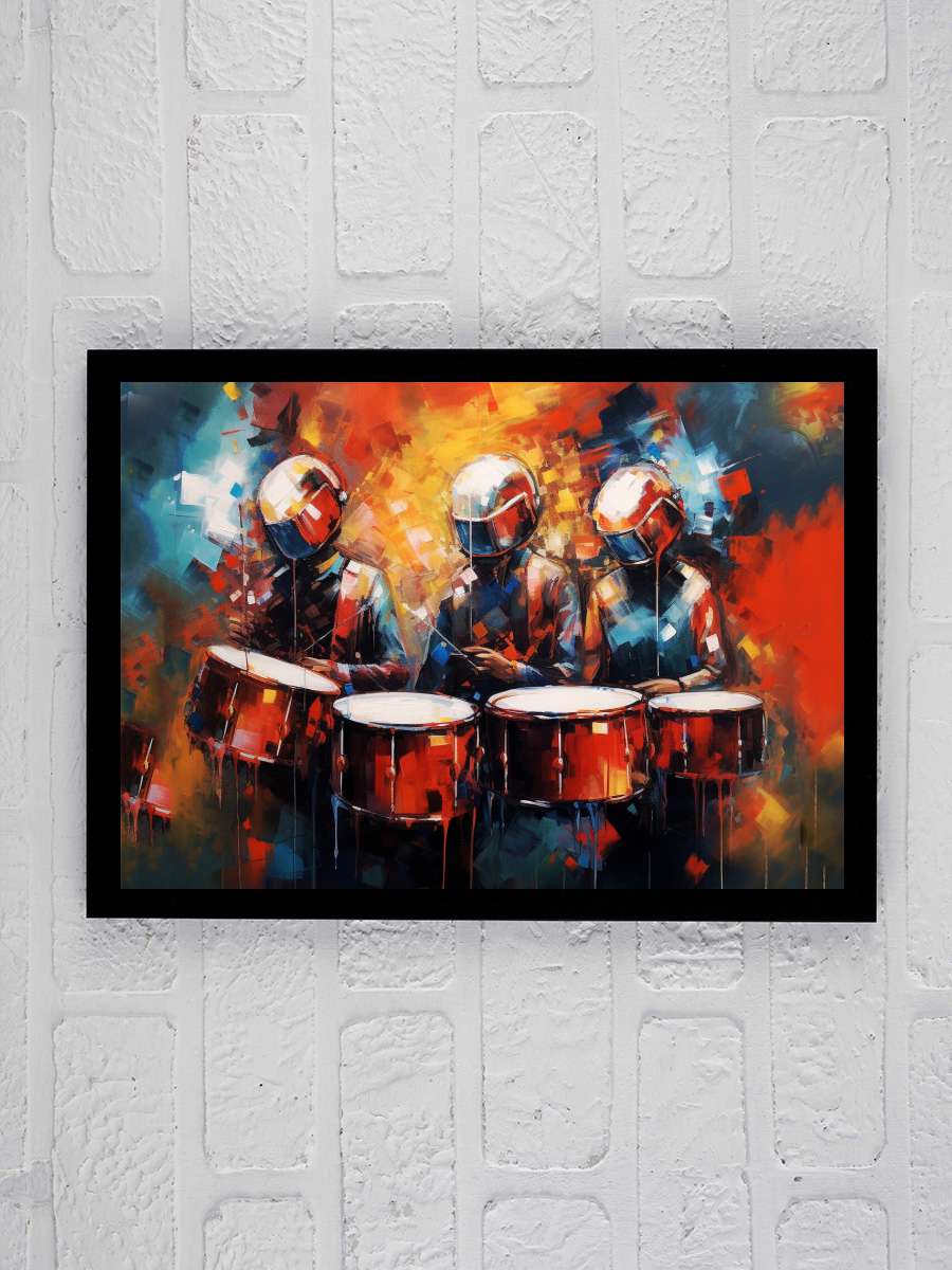 Abstract rock & roll bands… bands music, wall art deco print Müzik Poster Tablo Siyah Çerçeveli Yüksek Kalite Müzik Duvar Tablo