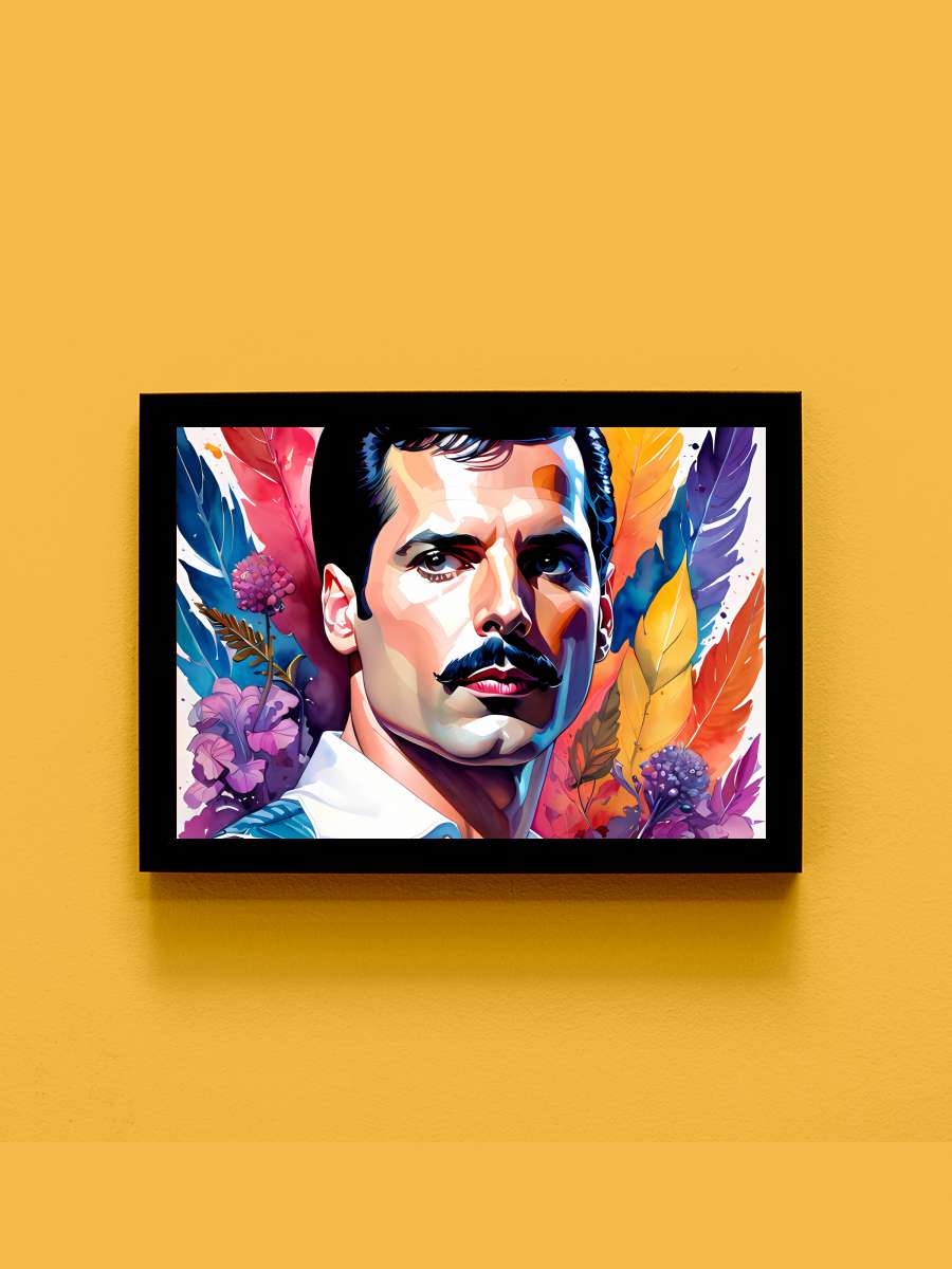 Portrait colorful Müzik Poster Tablo Siyah Çerçeveli Yüksek Kalite Müzik Duvar Tablo