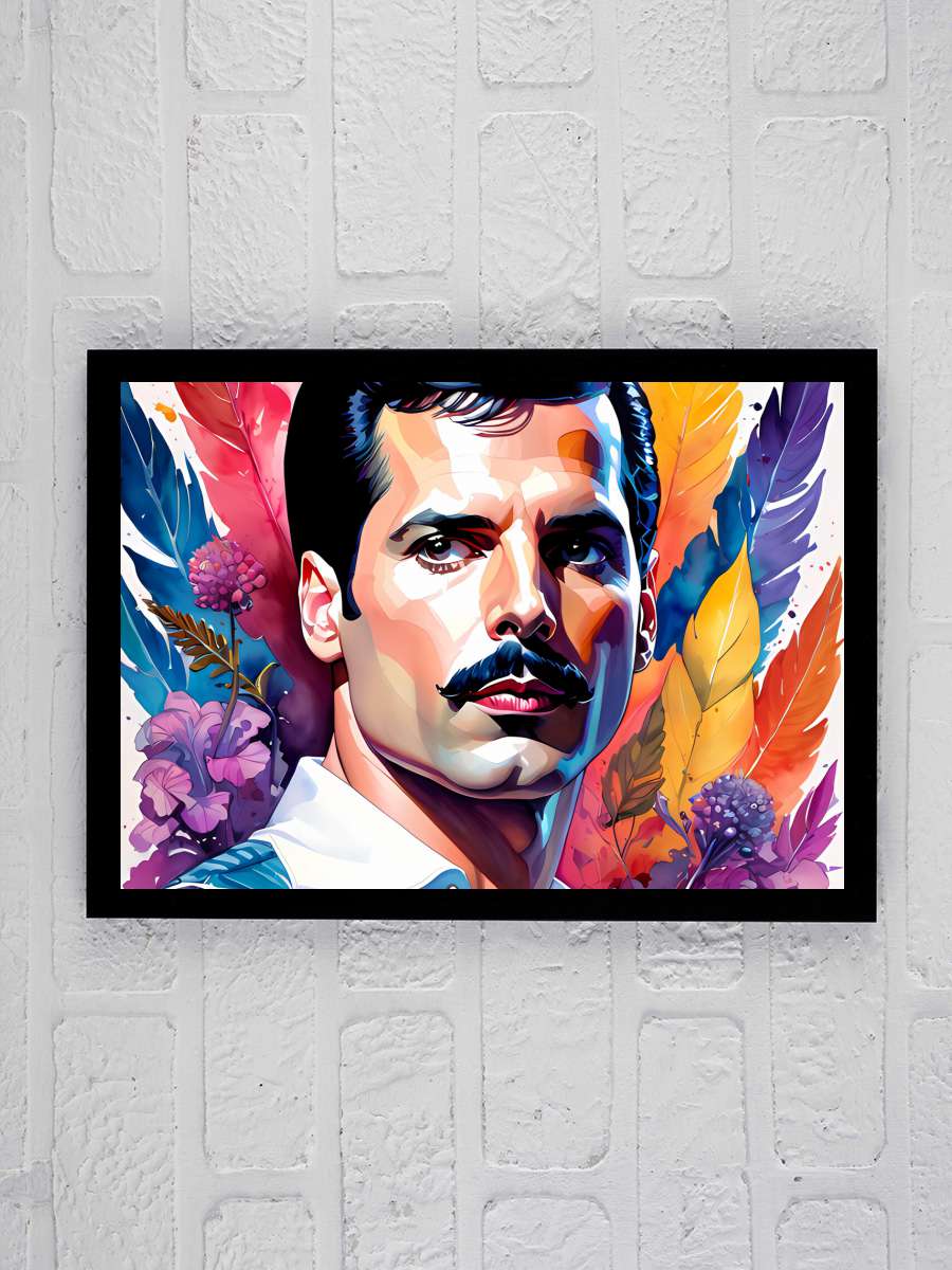 Portrait colorful Müzik Poster Tablo Siyah Çerçeveli Yüksek Kalite Müzik Duvar Tablo