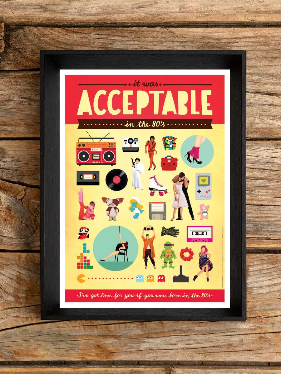 Acceptable Müzik Poster Tablo Siyah Çerçeveli Yüksek Kalite Müzik Duvar Tablo